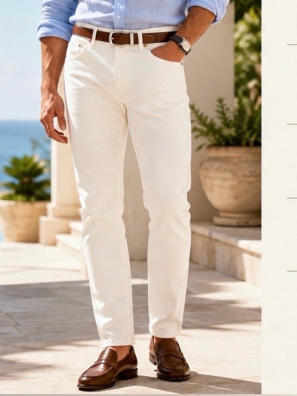 Ag Adriano Goldschmied the graduate Straight Pants men's 30x32 off-white